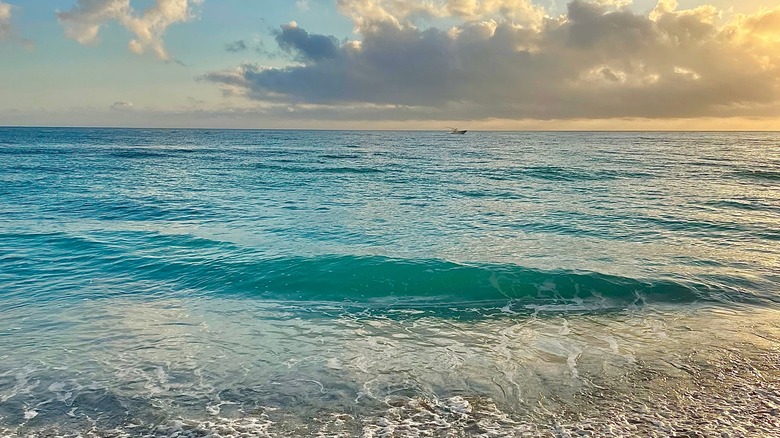 Waves lapping the shore at Juno Beach, Florida