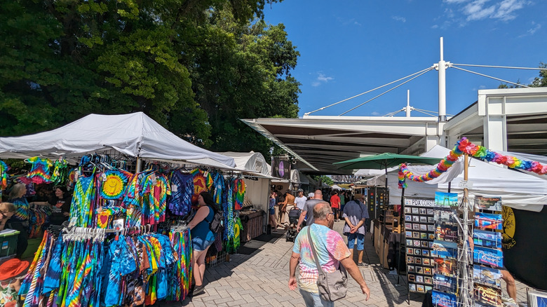 artist market on a sunny day in Portland, Oregon