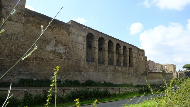 Ancient Aurelian Walls outside of Rome