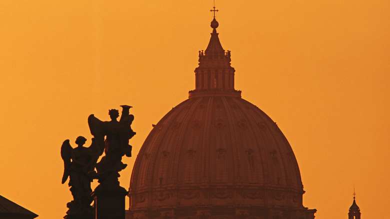 Dome of St. Peter's Basilica, sunset