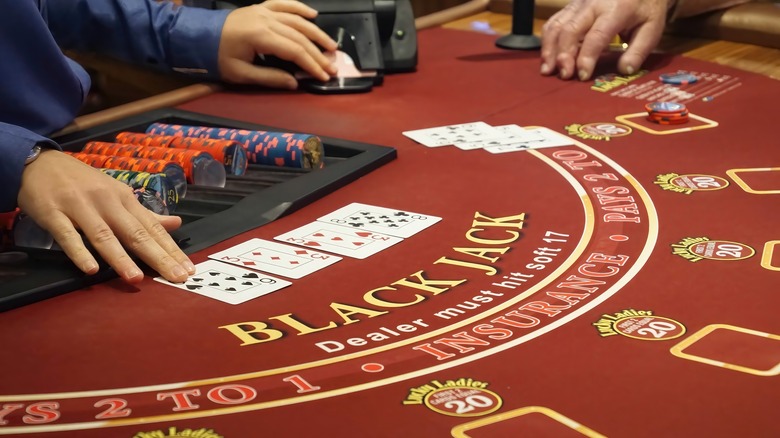 Blackjack table on cruise ship 