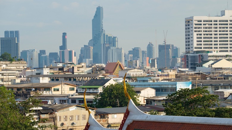 Bangkok view over rooftops