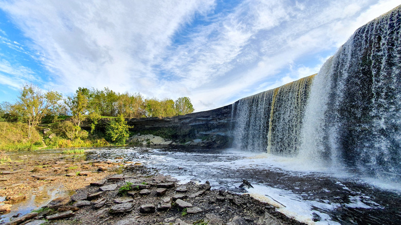 Jägala Waterfall, the largest natural waterfall in Estonia