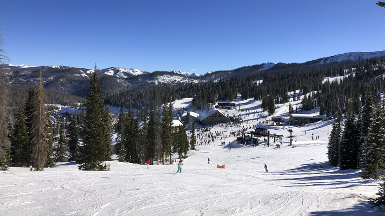 People skiing at Wolf Creek Ski Area in southern Colorado