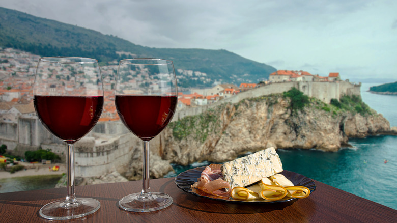 Wine and cheese platter Croatia