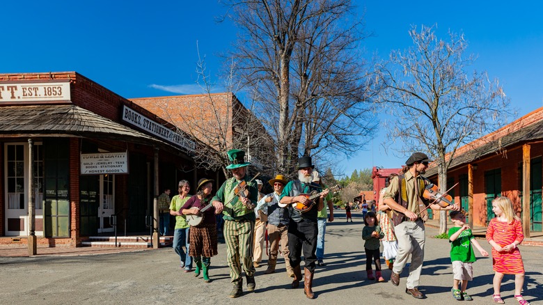 A St. Patrick's Day parade at Columbia State Historic Park