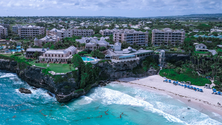 Aerial view of The Crane Resort above Crane Beach