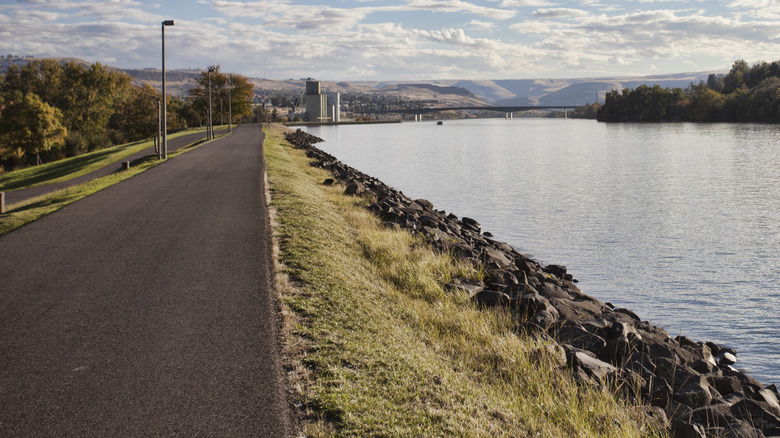 Part of Lewiston's Levee Parkway