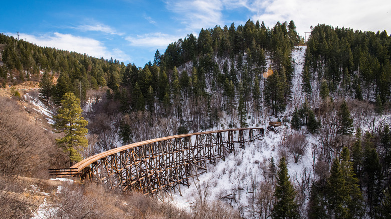 Remnants of a railroad in the Sacramento Mountains