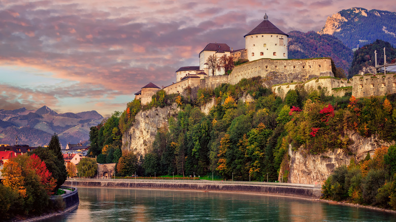 Kufstein old town, framed by the Austrian Alps