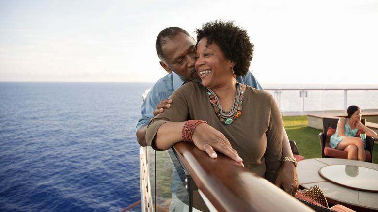 Couple on a cruise ship