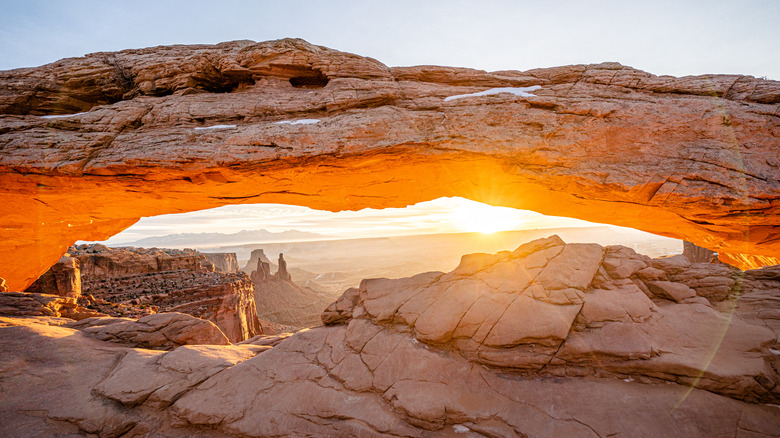 arch at sunset