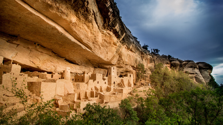 Mesa Verde carved into hill