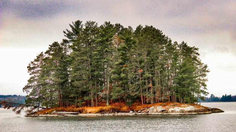 island in lake