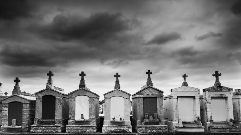 New Orleans cemetery on a waterway