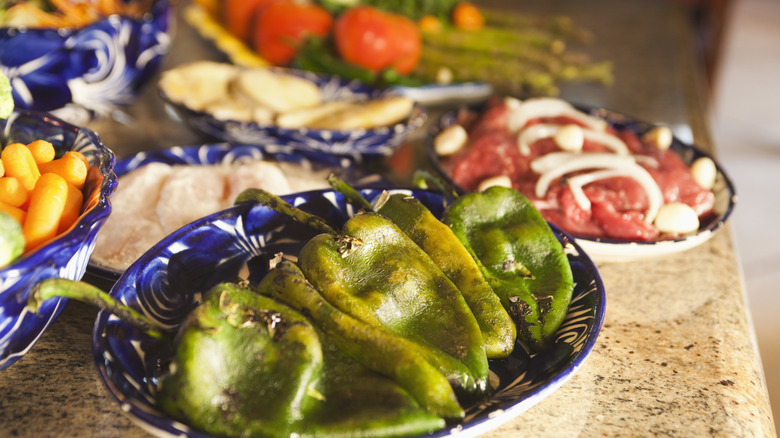 plates of fresh food on a table