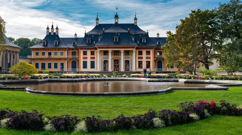 The New Palace at Pillnitz Palace and Park in Dresden, Germany