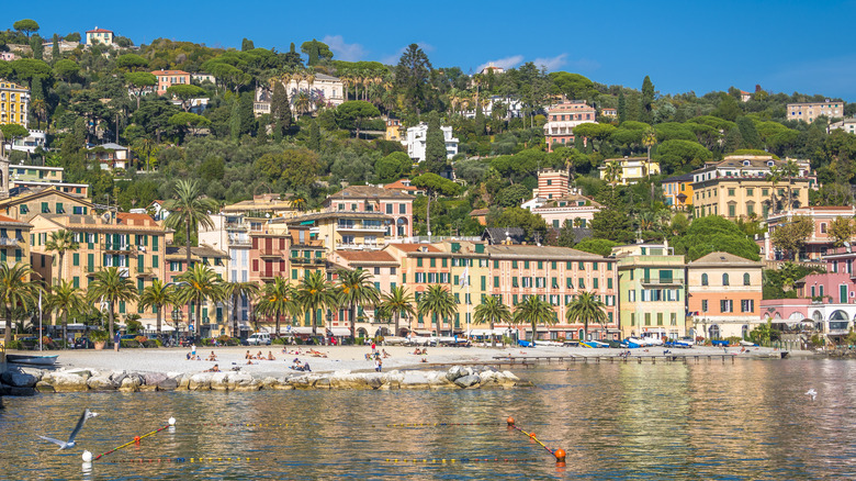 Panoramic view of Santa Margherita Ligure from the water