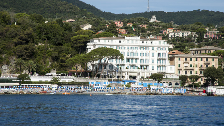 View of Grand Hotel Miramare from the water