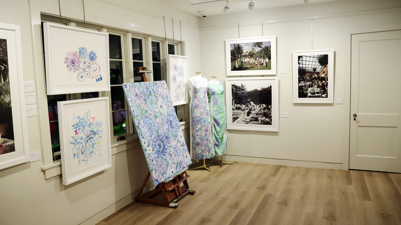 Interior of Ann Norton house with gallery