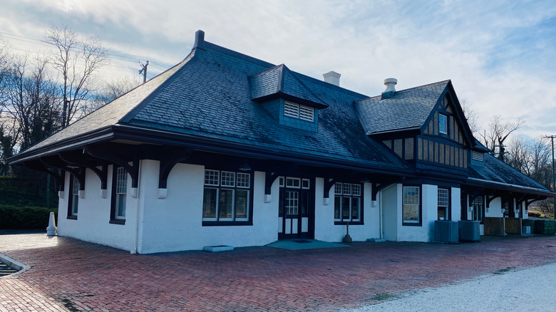 The historic Farmville train station near downtown in Virginia