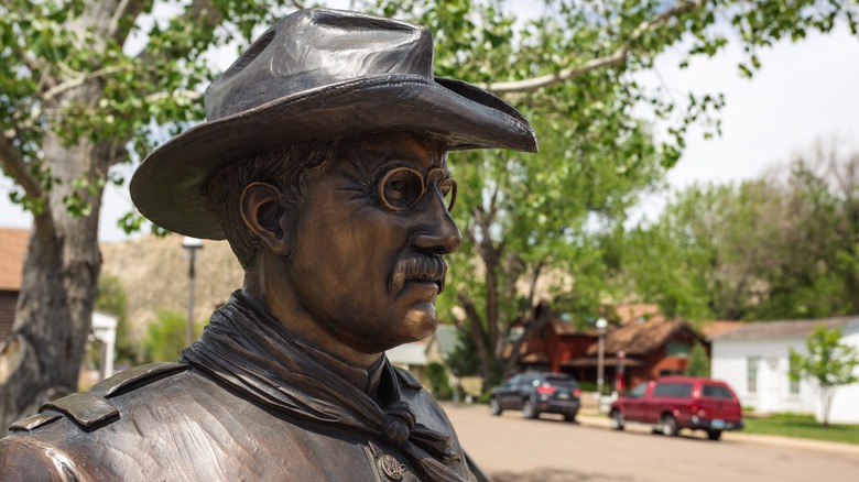 A statue of Teddy Roosevelt in Medora, North Dakota