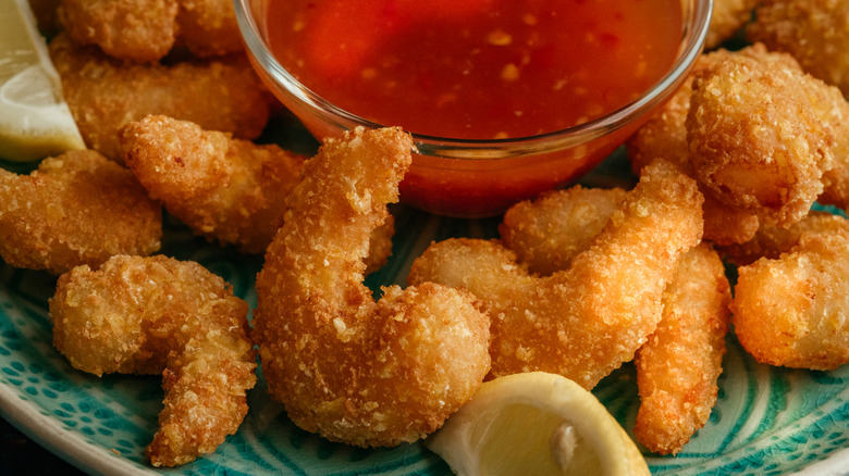 Fried shrimp dish