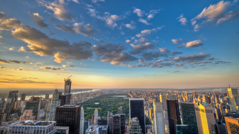 Central Park from Top of the Rock at sunset