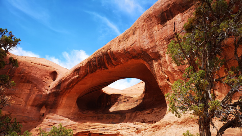 A natural arch in Mystery Valley, Arizona