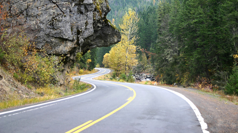 The road to Elk City, Idaho along the South Fork