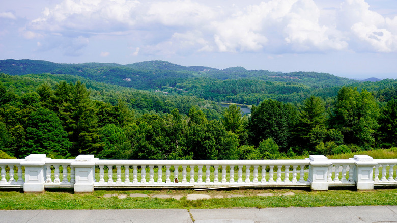 View from Flat Top Manor at Moses Cone Memorial Park in Blowing Rock, North Carolina