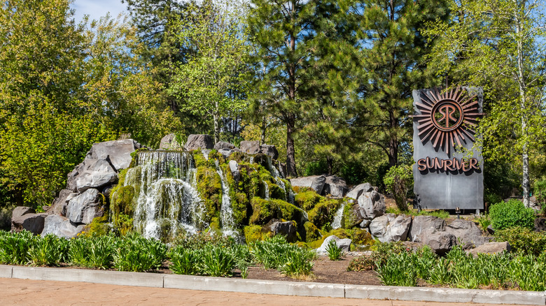 Entrance to Sunriver Resort community in Sunriver, Oregon