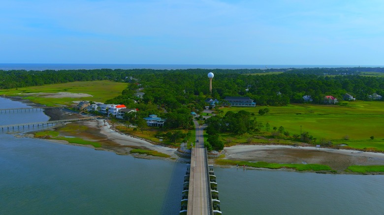 View of the bridge to Fripp Island, SC