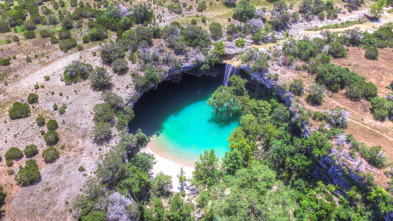 Aerial view of Hamilton Springs swimming hole