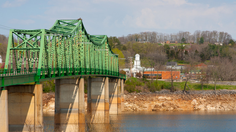 Bridge extending over Douglas Lake to Dandridge