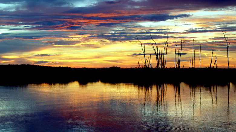 Sunset skies over Lake Okeechobee