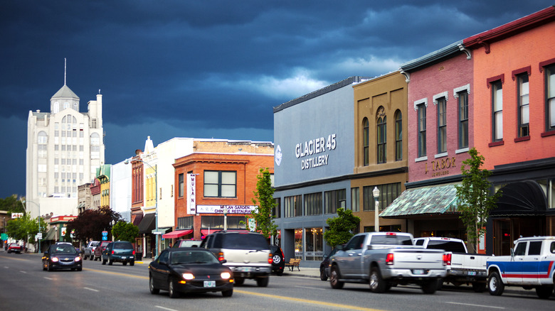 The restored Victorian-era downtown in Baker City