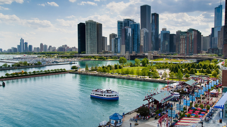 Chicago's skyline and Navy Pier