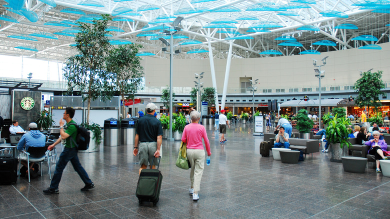 People at airport