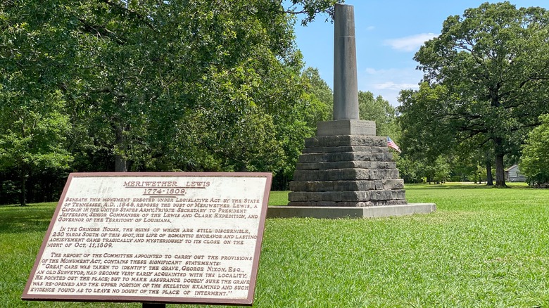 Meriwether Lewis Monument at Natchez Trace Parkway