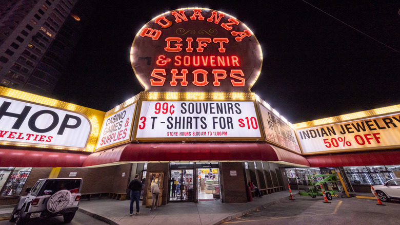 Bonanza Gift Shop sign in Las Vegas, Nevada