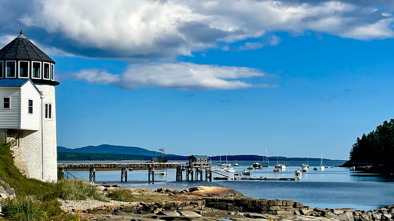 A dock on the east side of Blue Hill