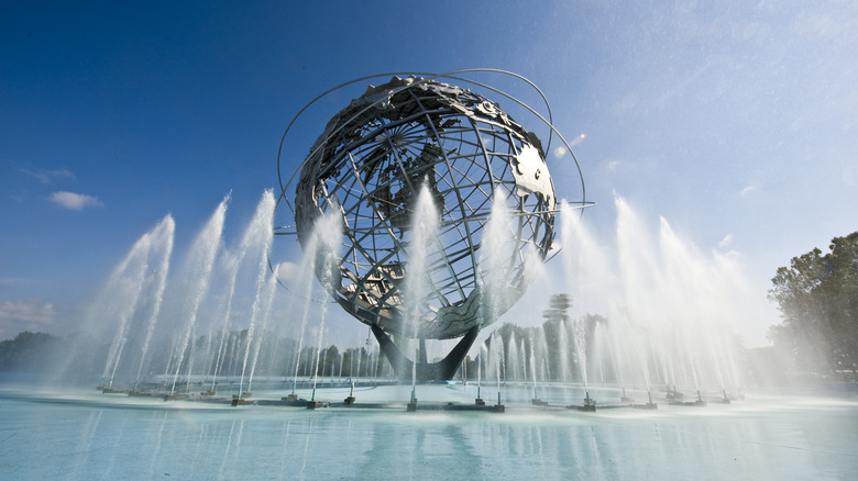 The Unisphere with fountains in Flushing Meadows-Corona Park, Queens