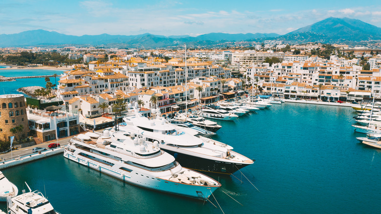 Aerial view of Puerto Banus