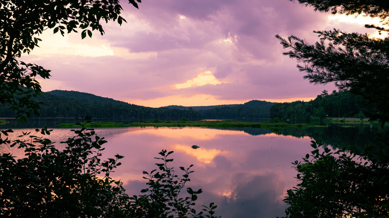 Dawn light over Lake Durant, Indian Lake, NY