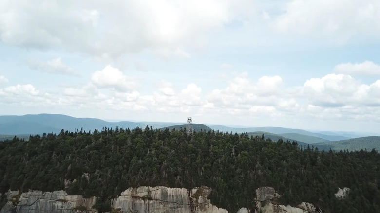 A fire tower in Indian Lake