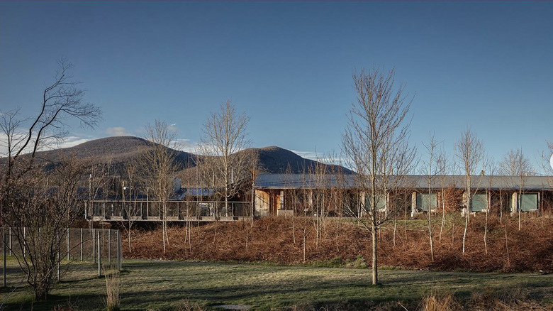 Exterior shot of Tourists hotel in North Adams, MA