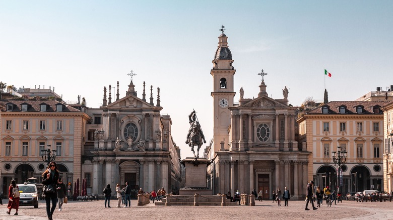 A piazza in Turin