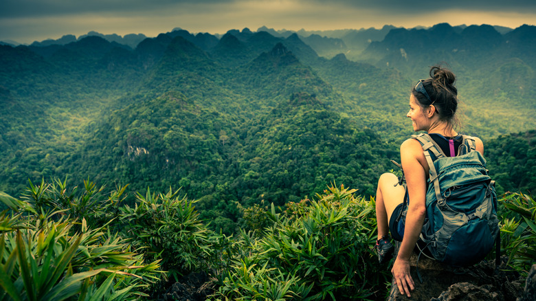 Tourist at Cát Bà National Park, Vietnam