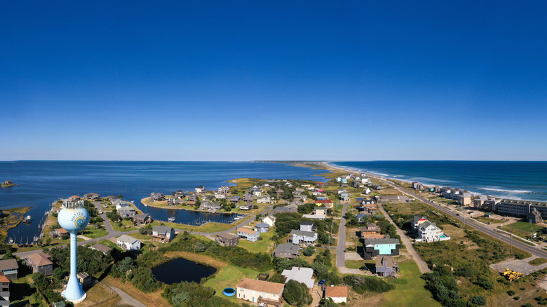 Aerial view of Hatteras Village, North Carolina